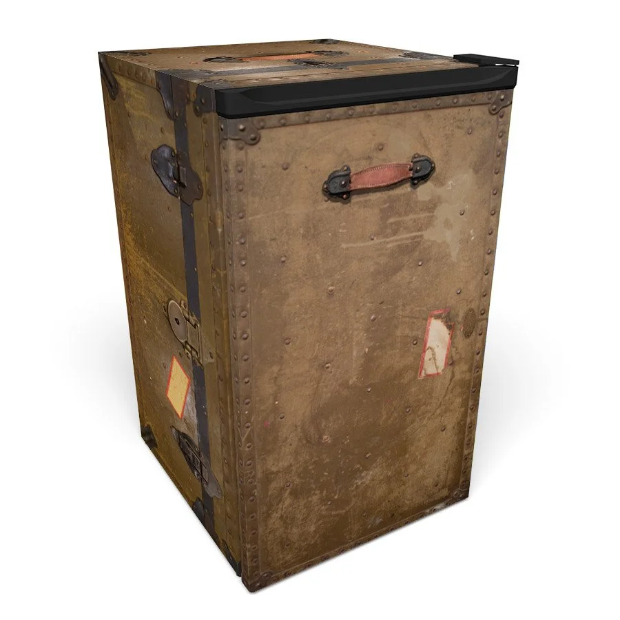 1800s Antique Iron Stove/Oven Mini Fridge Vinyl Wrap